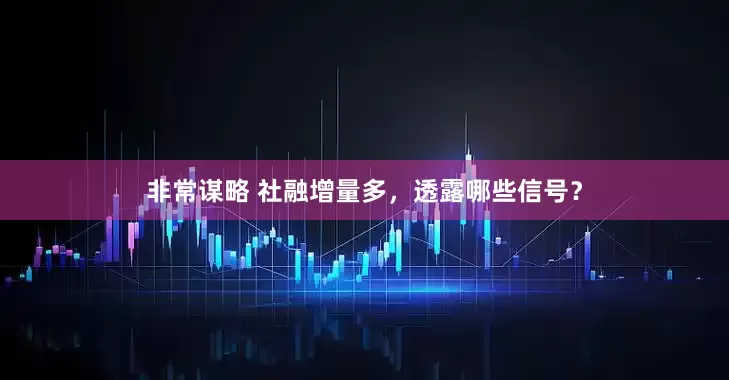 非常谋略 社融增量多，透露哪些信号？